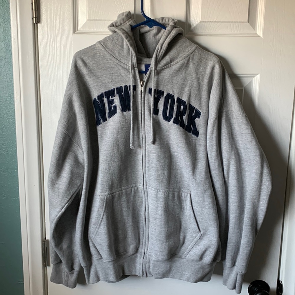 New York zip up sweatshirt.  Made by Popular Sports